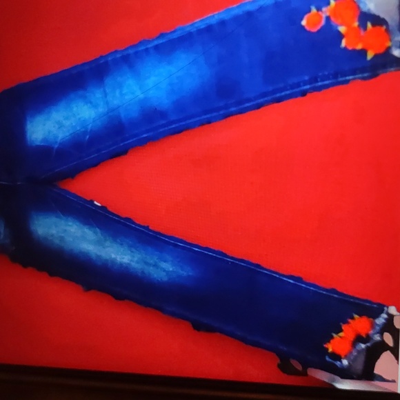 Rampage Skinny Stretch Sophie Mid Rise Denim Rose Jeans — Size 2X - Picture 2 of 6